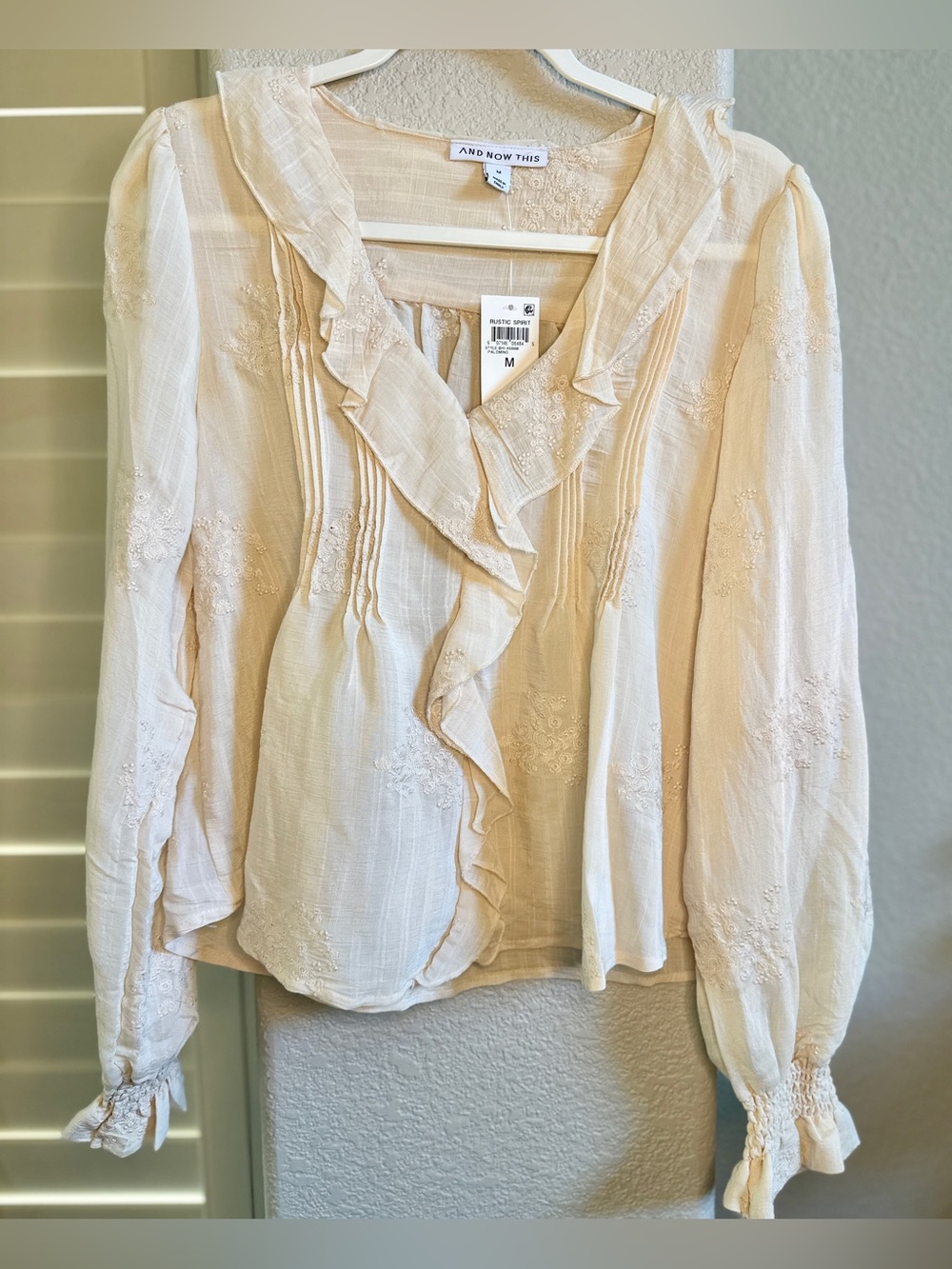 NWT Ruffle blouse - Size M - And Now This